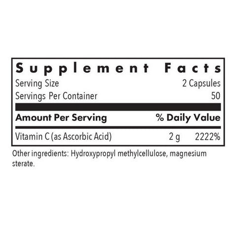 Nutricology/ Allergy Research Group, Pure Vitamin C Ascorbic Acid, 100 Veg Caps
