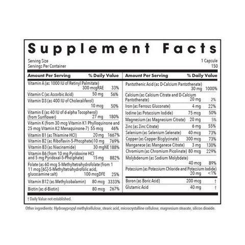 Nutricology/ Allergy Research Group, Multi-Vi-Min Classic Hypoallergenic Formula, 150 Veg Caps
