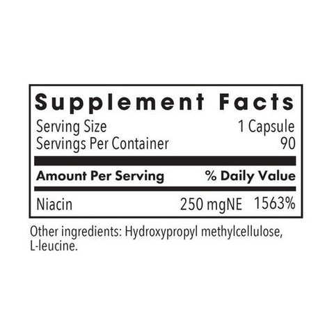 Nutricology/ Allergy Research Group, Niacin Vitamin B3, 90 Veg Caps
