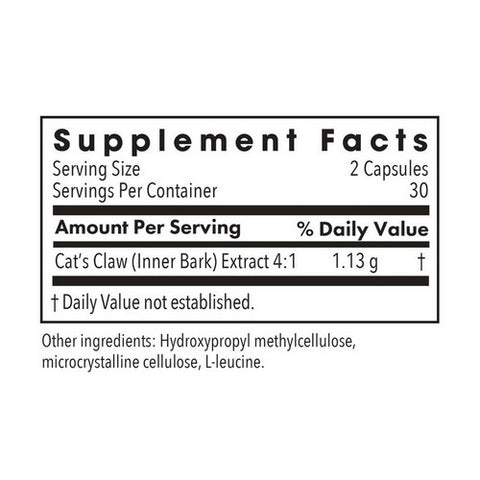 Nutricology/ Allergy Research Group, Cats Claw Inner Bark Extract, 60 Veg Caps