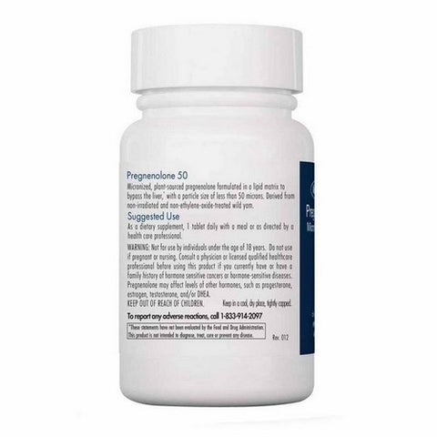 Nutricology/ Allergy Research Group, Pregnenolone Micronized Lipid Matrix, 50 Mg, 60 Tabs