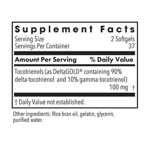 Nutricology/ Allergy Research Group, Delta-Fraction Tocotrienols, 75 Softgels