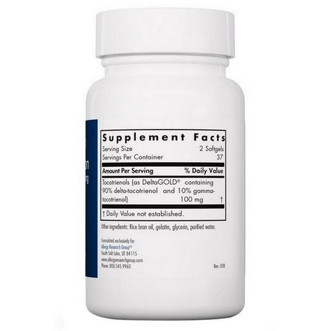 Nutricology/ Allergy Research Group, Delta-Fraction Tocotrienols, 75 Softgels