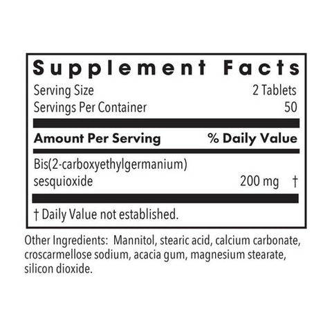 Nutricology/ Allergy Research Group, OrganoGermanium Ge-132, 100 Tabs