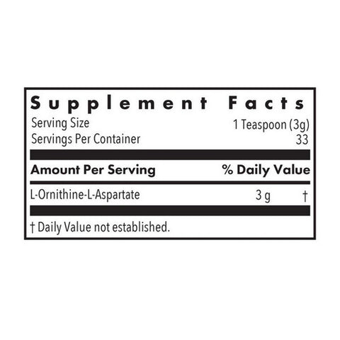 Nutricology/ Allergy Research Group, L-Ornithine-L-Aspartate Liver Support Metabolite, 100 Grams