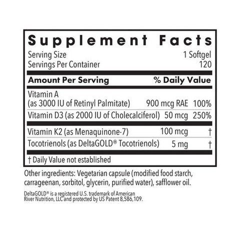 Nutricology/ Allergy Research Group, Vitamin D3 Complete Daily Balance with A and K2, 120 Softgels