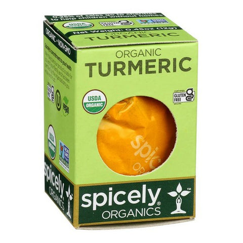 Spicely Organics, Organic Turmeric Spicely Organic Turmeric, 0.45 Oz (Case Of 6)