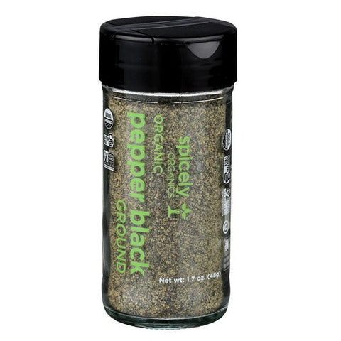 Spicely Organics, Organic Peppercorn Black Ground, 1.7 Oz (Case Of 3)