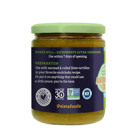 Siete, Green Enchilada Sauce, 15 Oz (Case Of 6) Siete