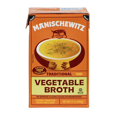 Manischewitz, Aseptic Vegetable Broth, 17 Oz (Case Of 12)