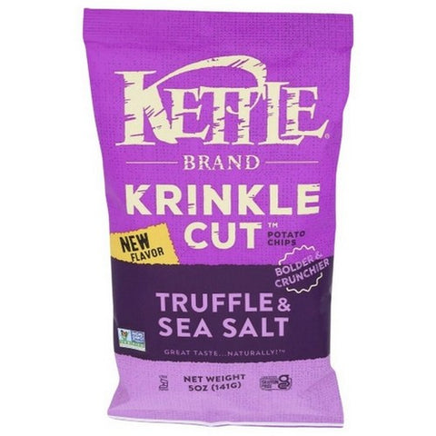 Kettle Foods, Truffle Oil And Sea Salt Krinkle Cut Potato Chips, 5 Oz (Case Of 15)