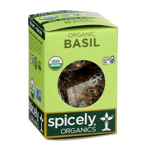Spicely Organics, Organic Basil, 0.1 Oz (Case Of 6)
