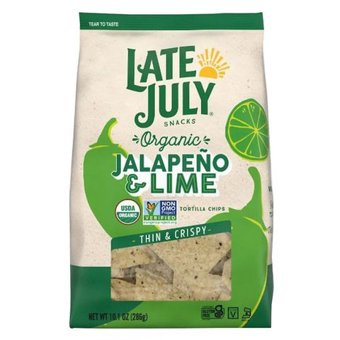 Late July, Jalapeno And Lime Tortilla Chips, 10.1 Oz (Case Of 9)