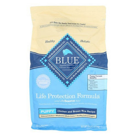 Blue Buffalo, Life Protection Formula Natural Puppy Dry Dog Food With Chicken and Brown Rice, 5 Lbs (Case Of 3)