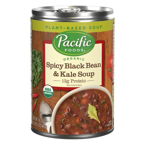 Pacific Foods, Organic Spicy Black Bean And Kale Soup, 16.3 Oz (Case Of 12)