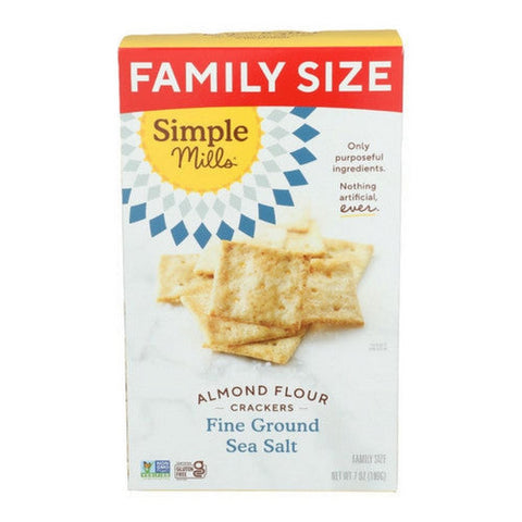 Simple Mills, Almond Flour Crackers Fine Ground Sea Salt, 7 Oz (Case Of 6) Simple Mills