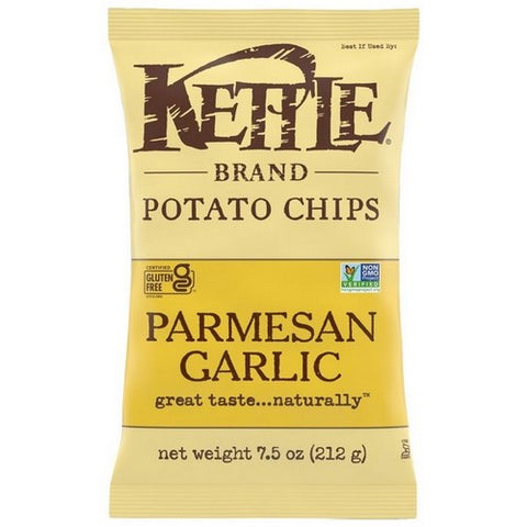Kettle Foods, Parmesan Garlic Potato Chips, 7.5 Oz (Case Of 12)