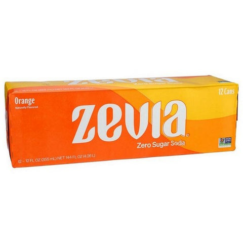 Zevia, Orange Soda Zero Calorie, 144 Oz (Case Of 2)