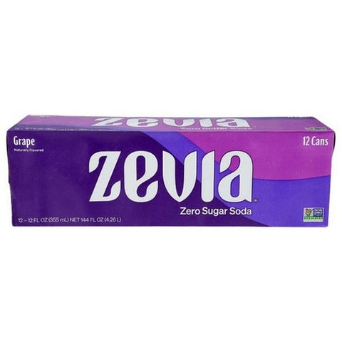 Zevia, Grape Soda Zero Calorie, 144 Oz (Case Of 2)