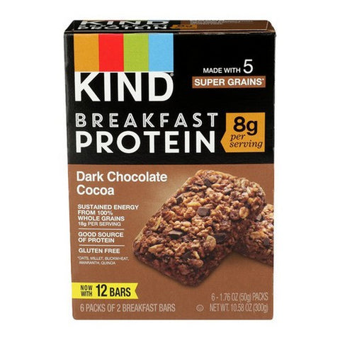 Kind, Breakfast Protein Dark Chocolate Cocoa Bars, 10.58 Oz (Case Of 5)