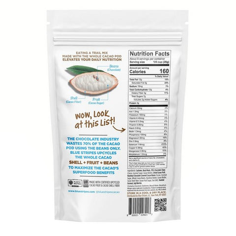 Blue Stripes, Dark Chocolate Coconut Whole Cacao Trail Mix, 8 Oz (Case Of 6)