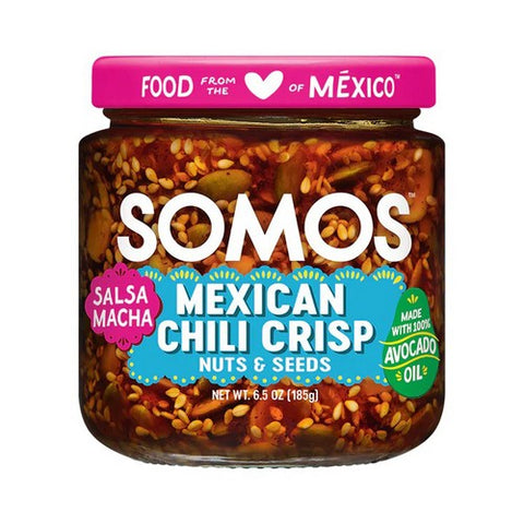 Somos, Salsa Macha Mexican Chili Crisp With Nuts And Seeds, 6.5 Oz (Case Of 6)