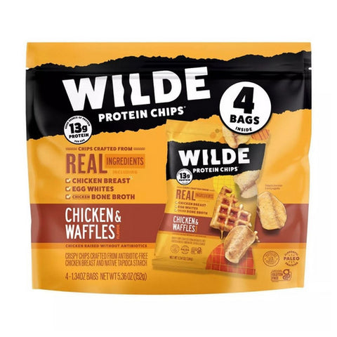 Wilde Snacks, Chicken And Waffles Protein Chips, 5.4 Oz (Case Of 8)