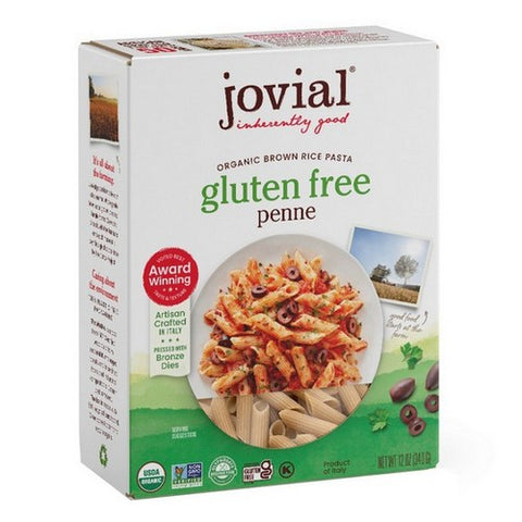 Jovial, Organic Brown Rice Pasta Gluten Free Penne, 12 Oz(Case Of 3)
