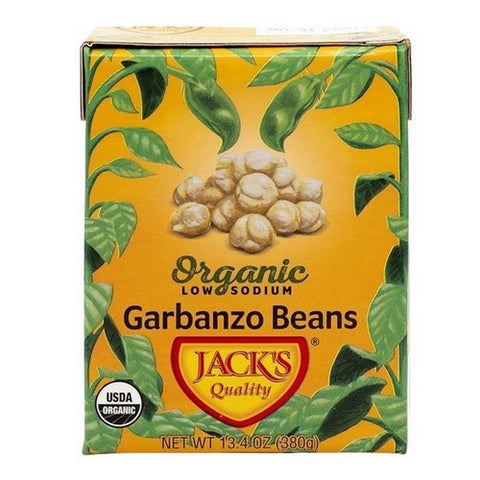 Jack's Quality, Organic Low Sodium Garbanzo Beans, 13.4 Oz(Case Of 8)