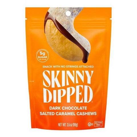 Nature Nate's, Dark Chocolate Salted Caramel Skinnydipped Cashews, 3.5 Oz(Case Of 10)