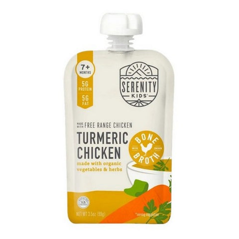 Serenity Kids, Turmeric Chicken Bone Broth Pouch, 3.5 Oz(Case Of 6)