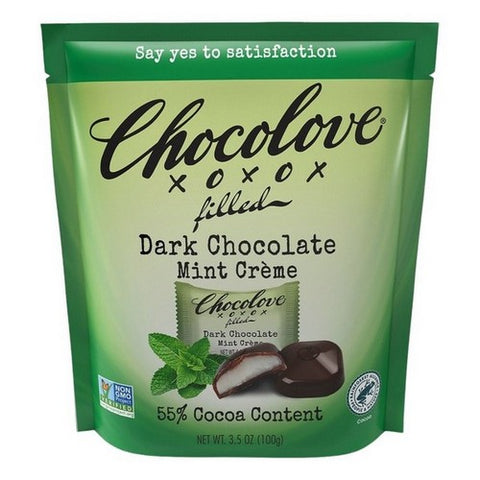 Chocolove, Dark Chocolate Mint Creme Bites, 3.5 Oz(Case Of 8)