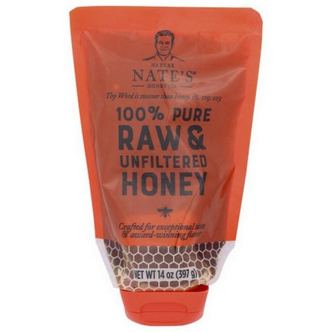 Nature Nate's, Raw And Unfiltered Honey Pouch, 14 Oz(Case Of 6)