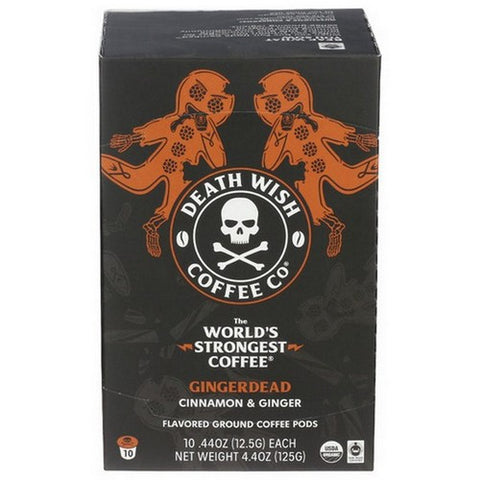 Death Wish Coffee, Gingerdead Coffee, 10 Count(Case Of 6)