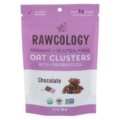 Rawcology, Dark Chocolate and Oat Clusters, 3.2 Oz(Case Of 6)