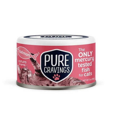 Pure Cravings, Cutlets in Gravy Wet Cat Food Wild Salmon, 3 Oz(Case Of 12)