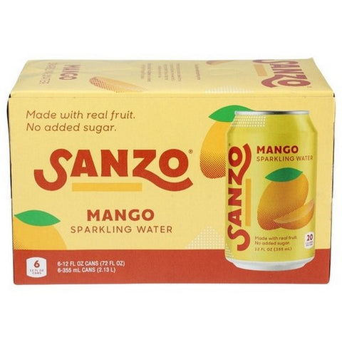 Sanzo, Mango Sparkling Water, 72 Oz(Case Of 4)
