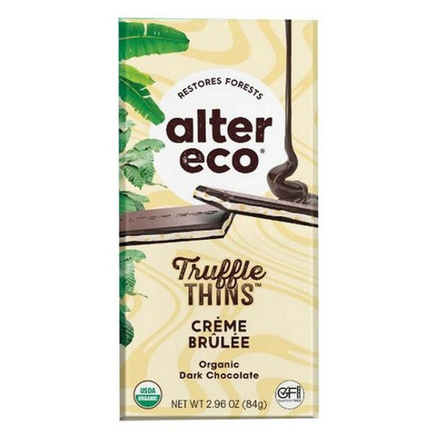 Alter Eco, Truffle Thins Creme Brulee, 2.96 Oz(Case Of 12)