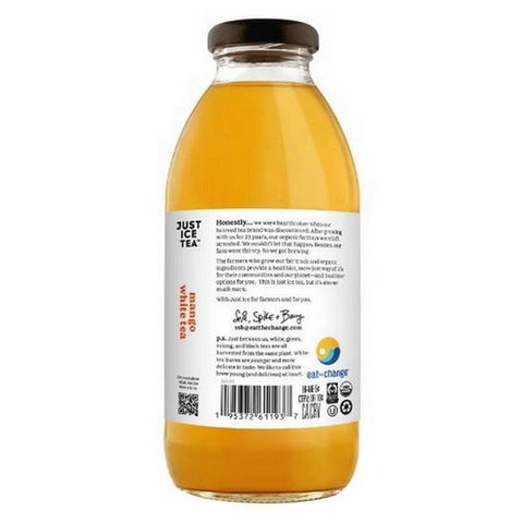 Just Ice Tea, Organic Mango White Tea, 16 Oz(Case Of 12)