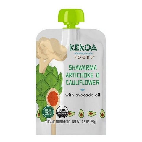 Kekoa, Shawarma Artichoke And Cauliflower Squeeze Pouch, 3.5 Oz(Case Of 6)