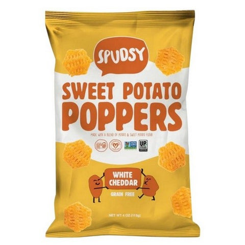 Spudsy, Sweet Potato Poppers White Cheddar, 4 Oz(Case Of 9)