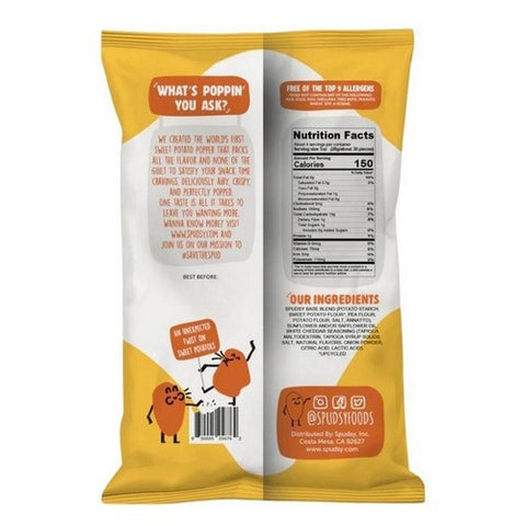 Spudsy, Sweet Potato Poppers White Cheddar, 4 Oz(Case Of 9)