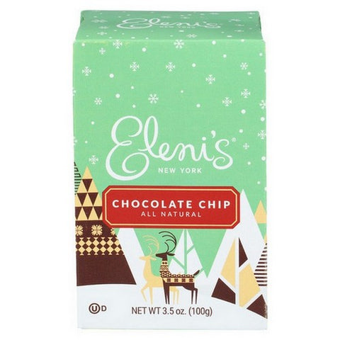 Elenis Cookies, Holiday Box Chocolate Chip Cookies, 3.5 Oz(Case Of 6)