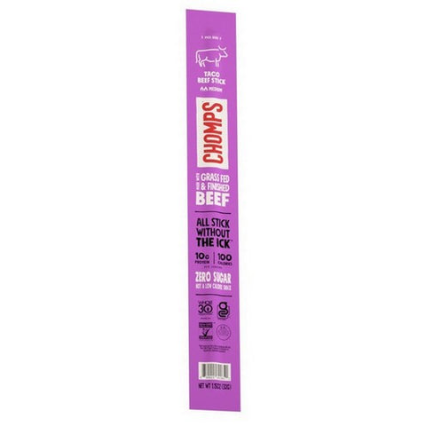 Chomps, Beef Taco stick, 1.15 Oz(Case Of 24)