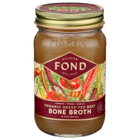 Fond Bone Broth, Beef Bone Broth Garlic Thyme, 14 Oz (Case Of 4)