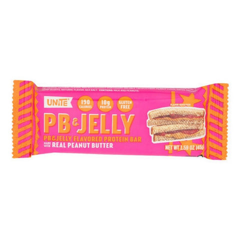 Unite, Peanut Butter And Jelly Protein Bar, 1.59 Oz (Case Of 12)