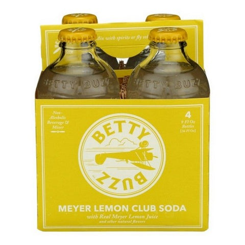 Betty Buzz, Meyer Lemon Club Soda, 36 Oz (Case Of 6)