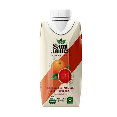 Saint James Brands Llc, Organic Black Tea Blood Orange And Hibiscus, 16.9 Oz (Case Of 12)