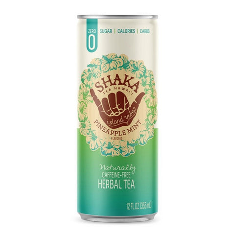Shaka Tea, Pineapple Mint Tea, 12 Oz (Case Of 12)