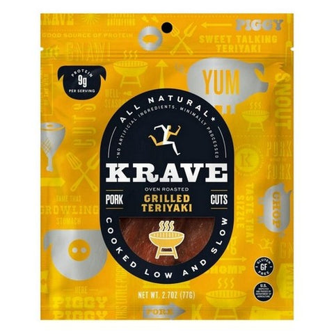 Krave, Pork Jerky Grilled Sweet Teriyaki, 2.7 Oz(Case Of 8)